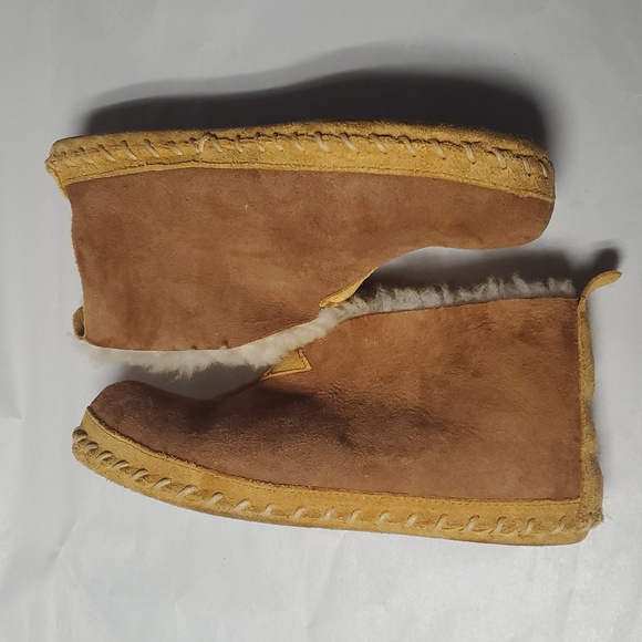 L.L Bean Wicked Good Slippers Size 11 Mens Shearling Lined Brown - Picture 3 of 16